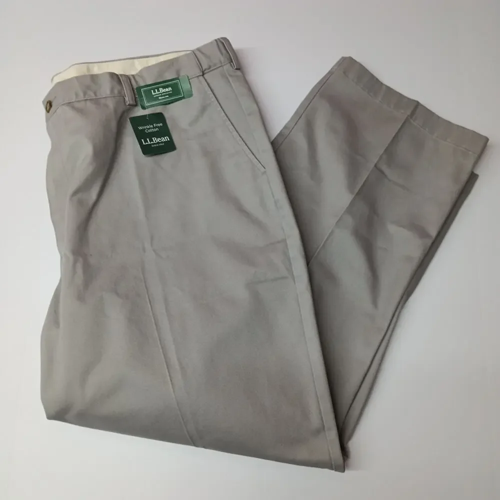 L.L. Bean Double L Natural Chino Pants‎ Men's Size 46x30 Gray